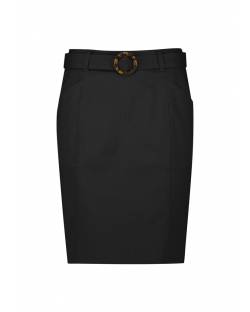 Mid Waist Stretch Chino Skirt